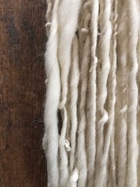 White handspun yarn, 50 yards