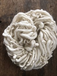 White handspun yarn, 50 yards