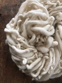 White handspun yarn, 50 yards