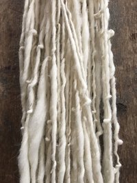 White handspun yarn, 50 yards