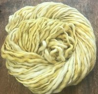 Black walnut leaf naturally bundle dyed handspun yarn, 50 yards