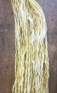 Black walnut leaf naturally bundle dyed handspun yarn, 50 yards