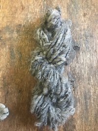 Natural grey alpaca handspun yarn, 50 yards