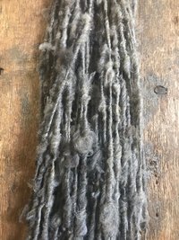 Natural grey alpaca handspun yarn, 50 yards