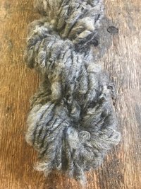Natural grey alpaca handspun yarn, 20 yards