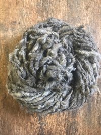 Natural grey alpaca handspun yarn, 20 yards