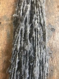 Natural grey alpaca handspun yarn, 20 yards