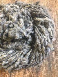 Natural grey alpaca handspun yarn, 50 yards