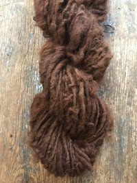 Natural auburn alpaca handspun yarn, 50 yards