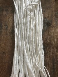 White bamboo handspun yarn, 50 yards