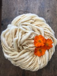 Cosmos, pastel naturally dyed handspun yarn, 50 yards