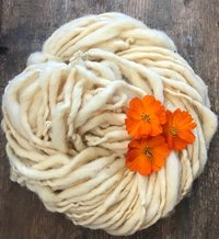 Cosmos, pastel naturally dyed handspun yarn, 50 yards