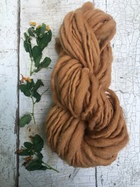 Jewelweed naturally dyed handspun yarn, 50 yards