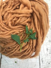 Jewelweed naturally dyed handspun yarn, 50 yards