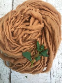 Jewelweed naturally dyed handspun yarn, 50 yards