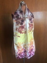 Natural Rainbow hand dyed silk scarf