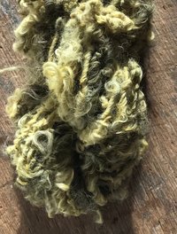 Goldenrod & Grey naturally dyed Lincoln wool locks yarn, 20 yards