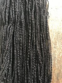 Handspun dark brown shetland wool 2 ply bulky yarn, 51 yards