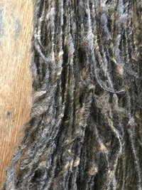 Brown/grey corriedale wool yarn, nubbly lockspun natural art yarn