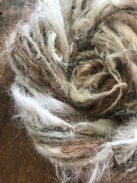 Dreamy “Carlos” suri llama lockspun yarn, 20 yards