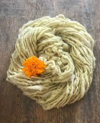 Marigold naturally dyed handspun corriedale yarn, 50 yards