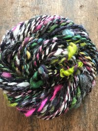 Controlled Chaos, smoked plum edition: 50 yards bulky art yarn