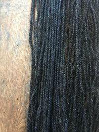 Lincoln 2 ply grey sport weight handspun yarn, 100 yards