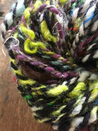 Controlled Chaos, smoked plum edition: 50 yards bulky art yarn