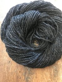 Lincoln 2 ply grey sport weight handspun yarn, 100 yards