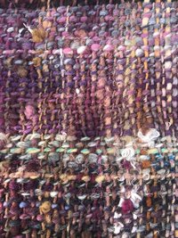 Woven handspun wrap, shawl, scarf, fringed purple handmade bespoke cottagecore artisan wearable art