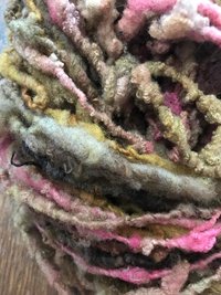 Shilly-shally - 20 yards nubbly handspun southdown wool art yarn