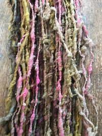 Shilly-shally - 20 yards nubbly handspun southdown wool art yarn