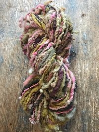 Shilly-shally - 20 yards nubbly handspun southdown wool art yarn