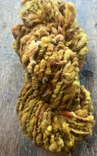 Maize - 50 yards nubbly handspun southdown wool art yarn