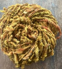 Maize - 50 yards nubbly handspun southdown wool art yarn
