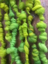 Mellow yellow thick n thin bulky coils, 7 yards