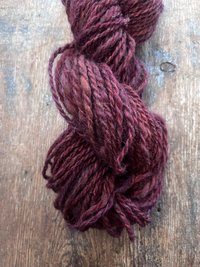 Raspberry Fool - 50 yards light bulky handspun yarn