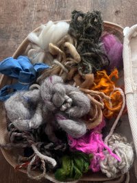 20 Mini Skein Art Yarn Sampler - Multicolors, Weaving, Junk Journal, Doll Making, Felting