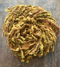 Maize - 50 yards nubbly handspun southdown wool art yarn