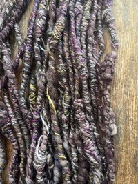 Golden Plum - 20 yards wrapped bulky art yarn coils
