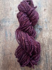 Raspberry Fool - 50 yards light bulky handspun yarn