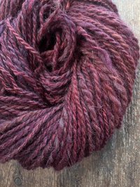 Raspberry Fool - 50 yards light bulky handspun yarn
