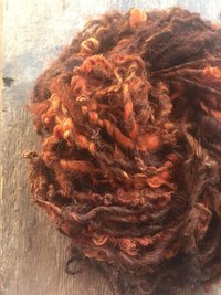 Jack O Lantern, orange overdyed 20 yards handspun yarn