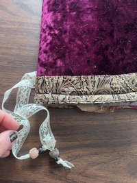 Burgundy velvet lush textured lace satin handmade expandable upcycled sewn art journal