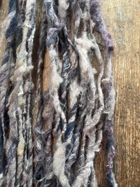 Logwood purple-grey naturally dyed luxury fiber art yarn, 20 yards