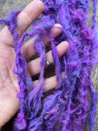 Willy Wonka - 20 yards purple alpaca art yarn