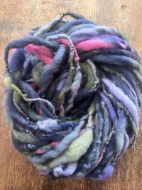 Superb - 50 yards blurple pink chunky squishy art yarn