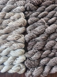2000 yard lot handspun Shetland wool, 8 natural colors