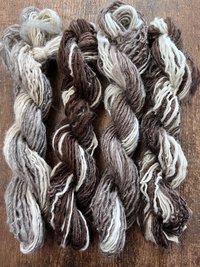200 yards mixed colors Shetland wool handspun yarn