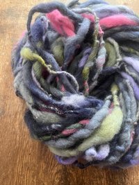Superb - 50 yards blurple pink chunky squishy art yarn
